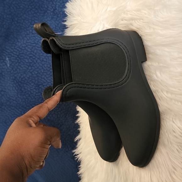 Jeffrey Campbell havana black matte Rain boots Outdoor Rubber Snow - Picture 4 of 8